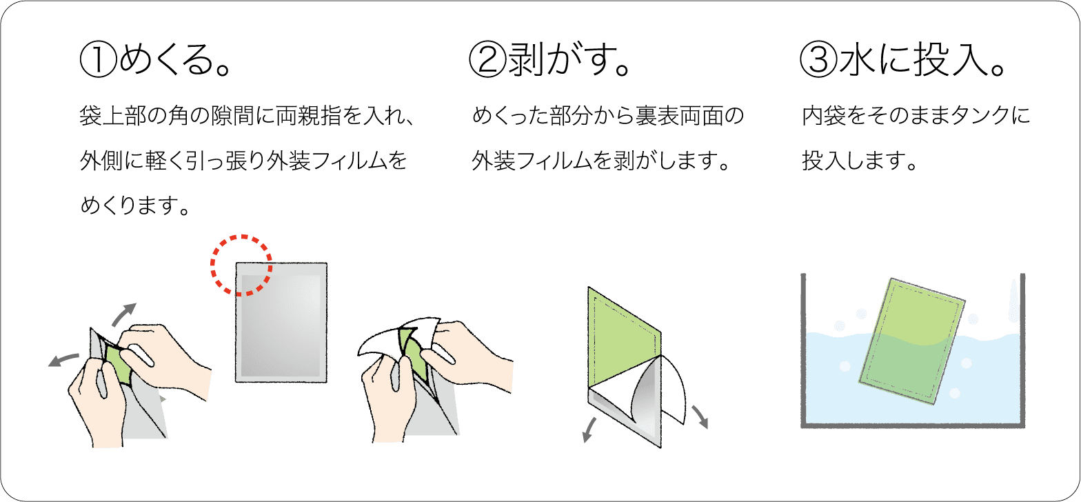 エコピールの使用方法